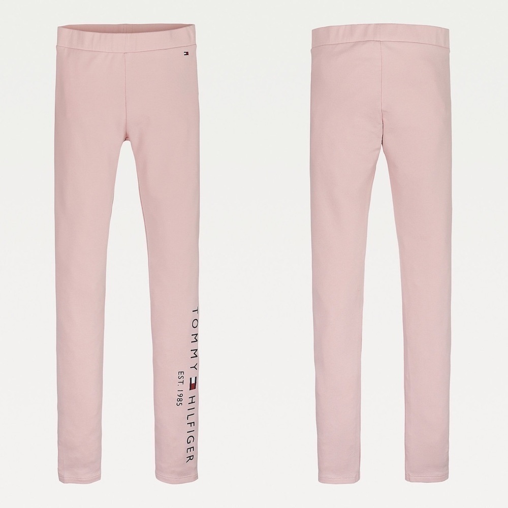 Tommy Hilfiger New With Tags Essential Full Length Logo Leggings Size XS in Pink